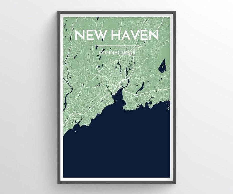New Haven United States City Map Print // Modern Minimalist | Etsy, New Haven, United States, Large United States  With States, Usa  With State And City Names