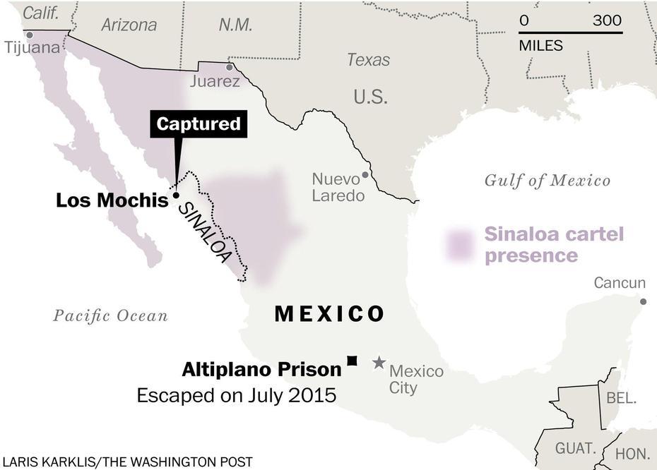 Post Graphics On Twitter: “Map: Fugitive Drug Lord El Chapo Has Been …, Los Mochis, Mexico, El Fuerte Sinaloa Mexico, Cabo San Lucas Mexico