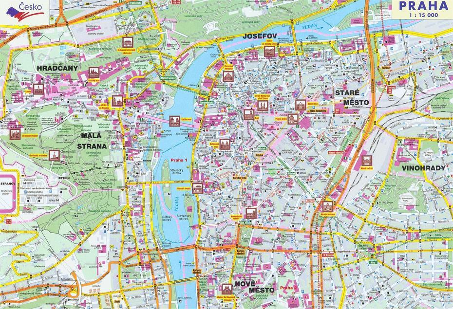 Praga Map – Map For Prague (Bohemia – Czechia), Prague, Czechia, Vltava River Prague, Praga  City