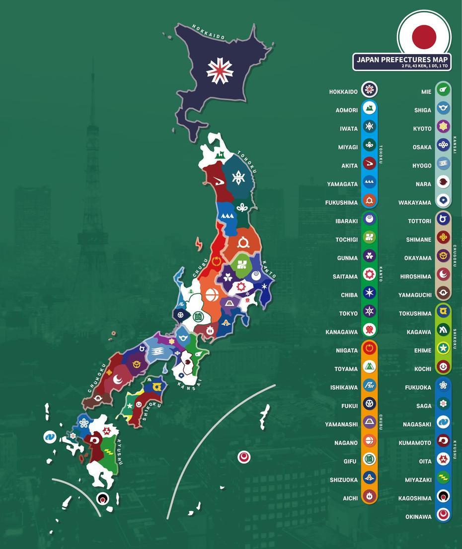 Prefectures Maps Of Japan – Vivid Maps, Ōta-Ku, Japan, Anime Otaku  Room, Akihabara  Otaku