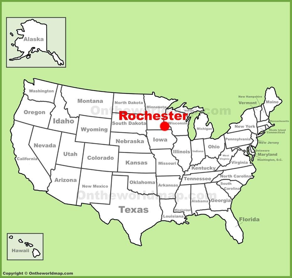 Rochester (Minnesota) Location On The U.S. Map, Rochester, United States, United States  Kids, United States  And Cities