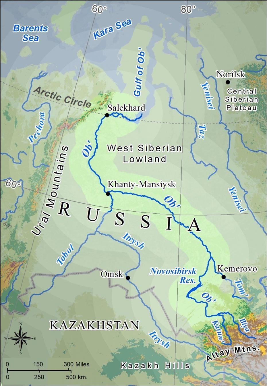 Russian Domain: Physical Geography I  The Western World: Daily …, Ob, Russia, Gulf Of Ob, Ural Mountains Russia