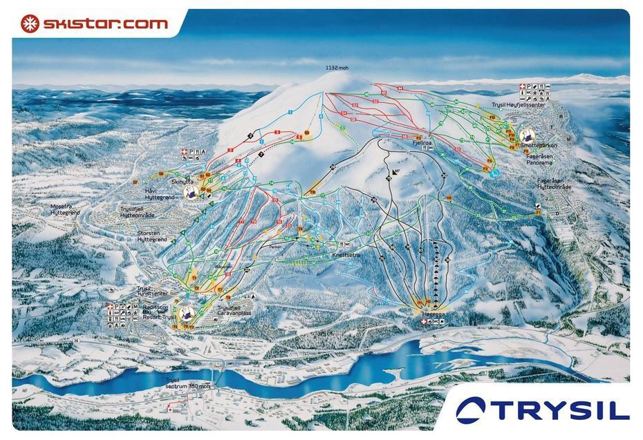 Ski Norge Karta  Karta 2020, Ski, Norway, Ski Trail, Trysil Piste