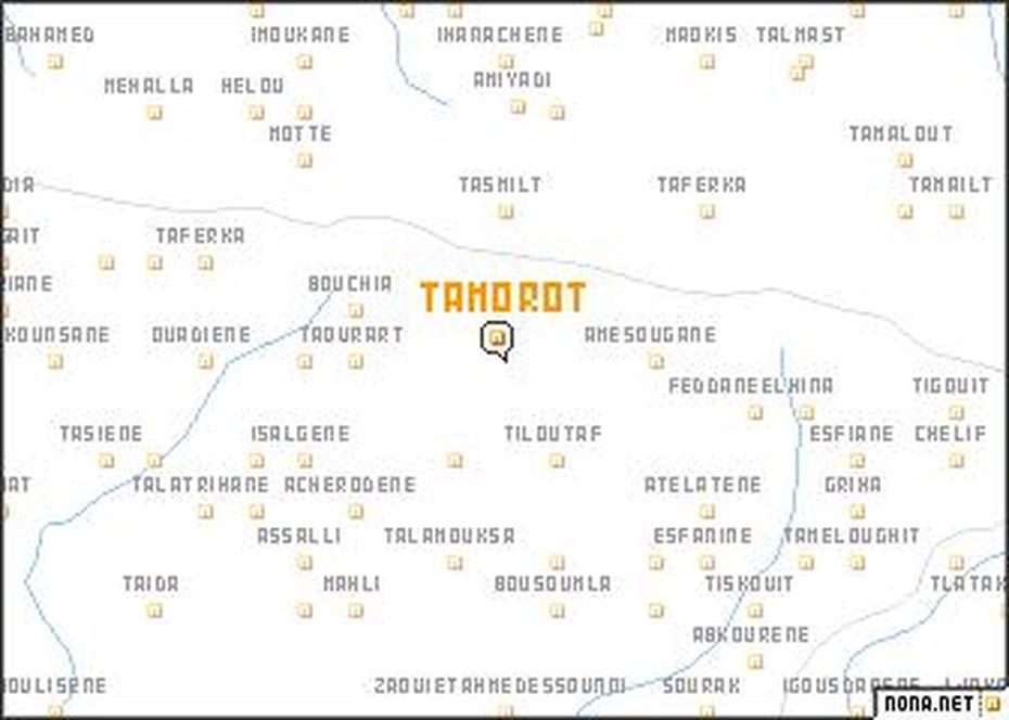 Tamorot (Morocco) Map – Nona, Tamorot, Morocco, Morocco  Printable, Rabat Morocco