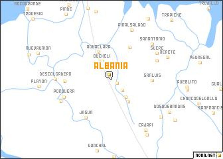 Albania Colombia Map, Albania, Colombia, Albania Cities, Albania Europe