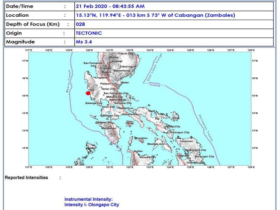 Cabangan, Zambales Niyanig Ng Magnitude 3.4 Na Lindol | Dziq Radyo …, Cabangan, Philippines, Philippines  Outline, Old Philippine