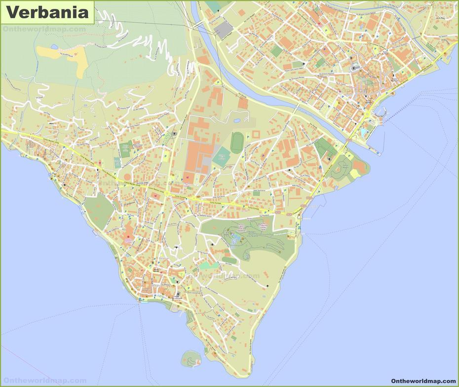 Detailed Map Of Verbania, Verbania, Italy, Verbania Italia, Domodossola Italy