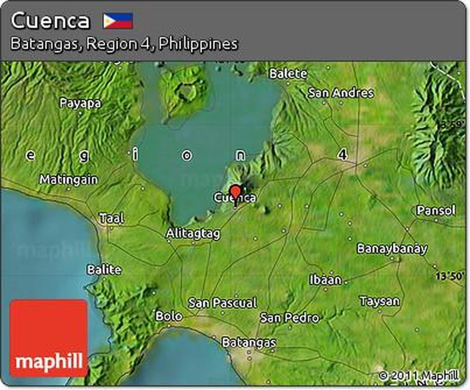 Free Satellite Map Of Cuenca, Cuenca, Philippines, Taysan Batangas Philippines, Anilao Philippines