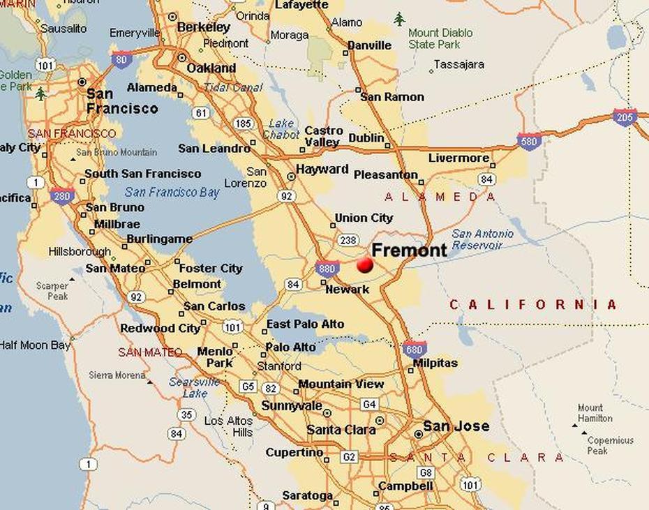 Fremont California Map, Fremont, United States, United States  50 States, United States  Puzzle