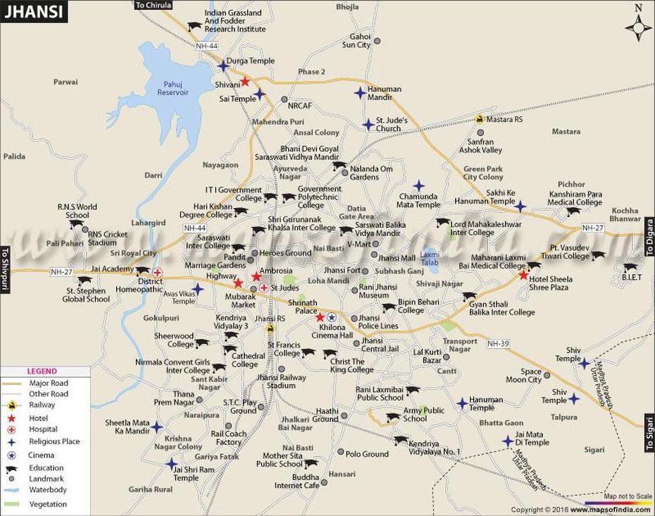 Jhansi City Map, Jhānsi, India, Kanpur India, Jhansi  Museum