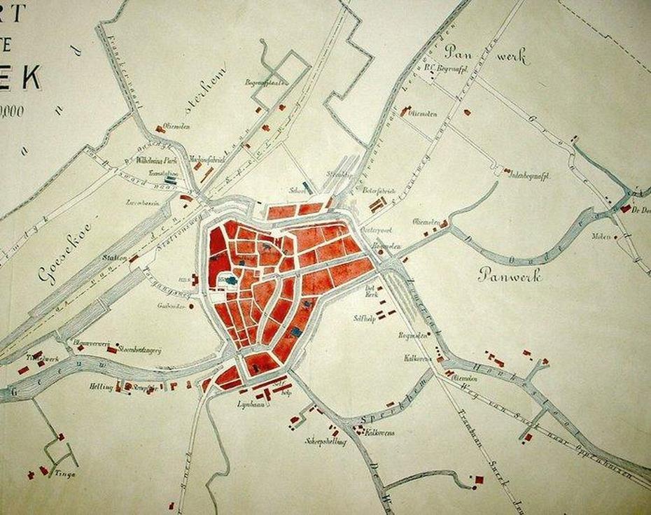 The Netherlands, Sneek; Municipal Map Of Sneek – Ca. 1890 – Catawiki, Sneek, Netherlands, Dutch  Holland, Netherlands Beautiful Places