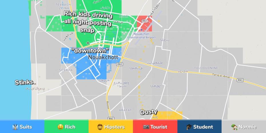 Nouakchott Neighborhood Map, Nouakchott, Mauritania, Nouakchott Airport, Mauritania Africa