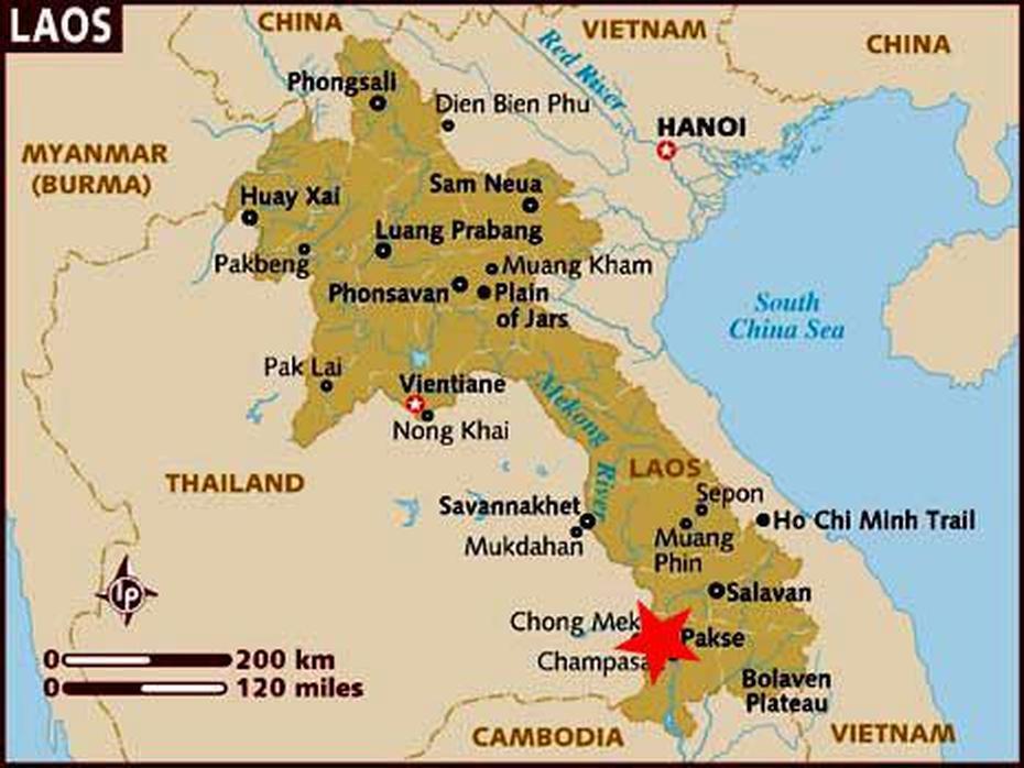 Pakse (Laos) Informacion , Mapa Y Como Moverse, Pakxan, Laos, Of Laos Country, Northern Laos