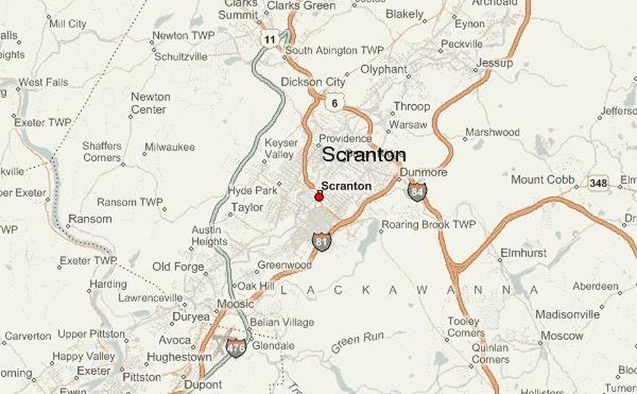 Scranton Location Guide, Scranton, United States, Street  Of Scranton Pa, Pennsylvania Topographic