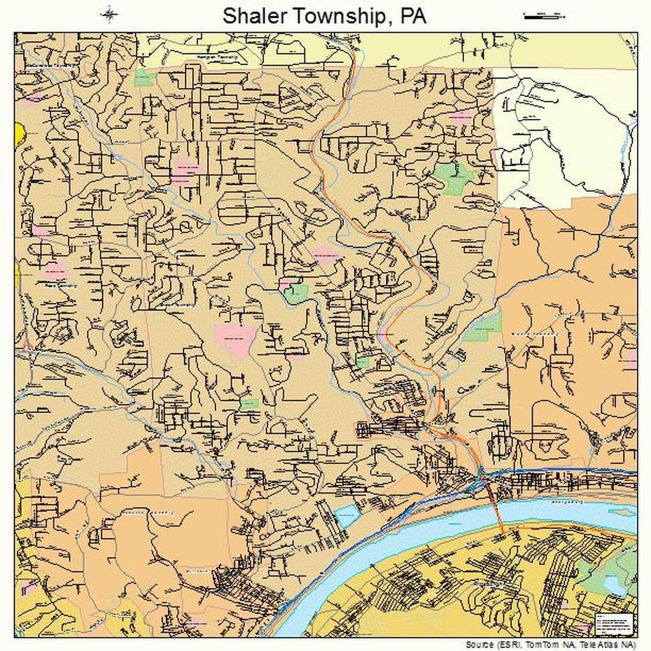 Shaler Township Pennsylvania Street Map 4269596, Shaler, United States, United States America, The Whole United States