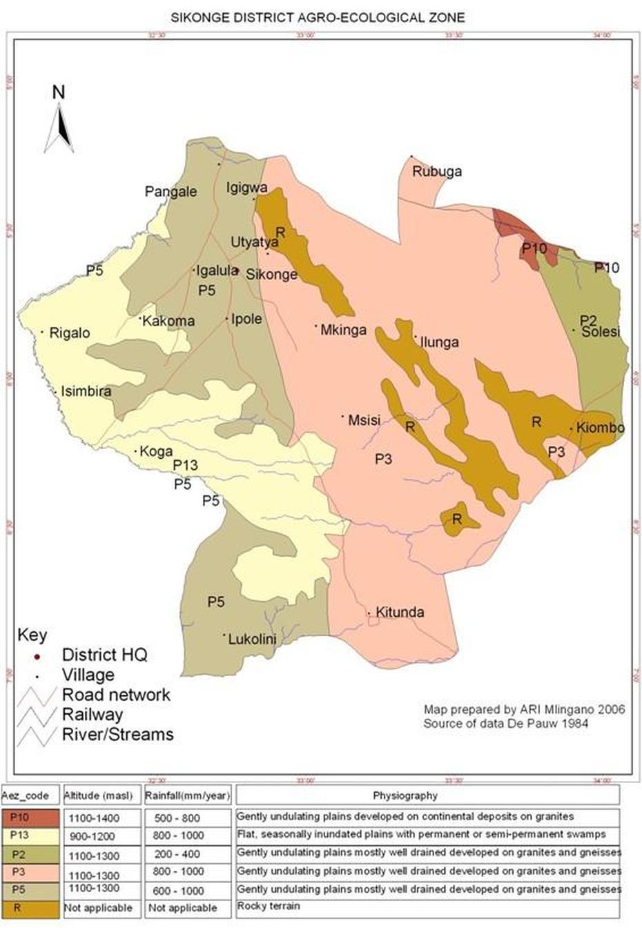 Tanzania  With Regions, Kilimanjaro Tanzania, District, Sikonge, Tanzania