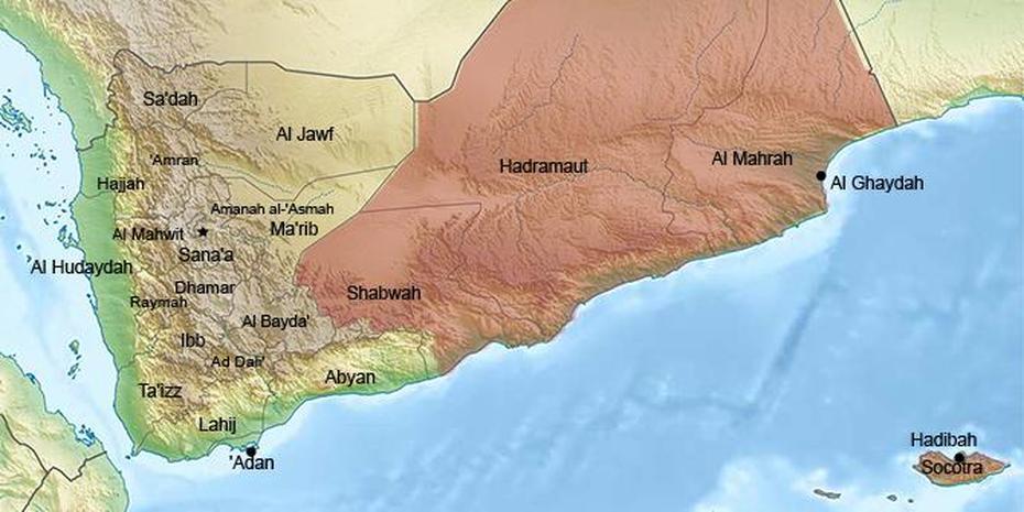 Yemen Provinces, Nations Online Project, South Narrative, Al Ghayz̧Ah, Yemen