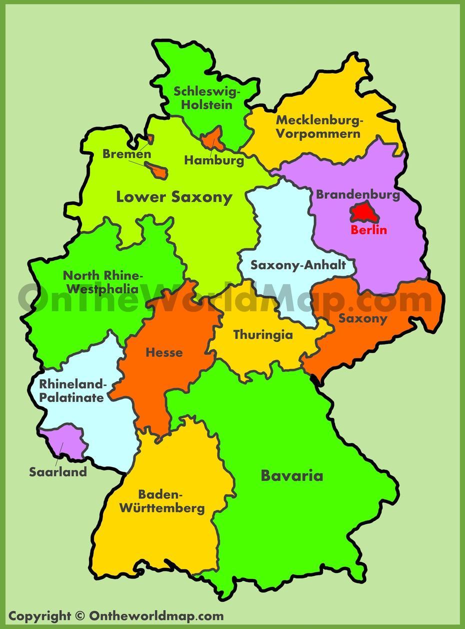 Administrative Map Of Germany, Lage, Germany, Heilbronn Germany, Syria To Germany