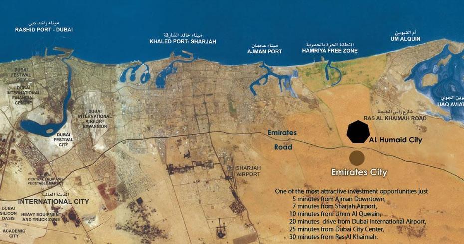 Ajman Map, ‘Ajmān, United Arab Emirates, Emirate Of Ajman, Fairmont  Ajman