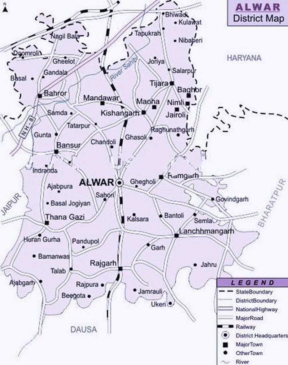 Alwar Map | Alwar Tourist Map | Alwar City Map | Travel Map Of Alwar …, Alwar, India, Rajasthan Blank, Bhiwadi