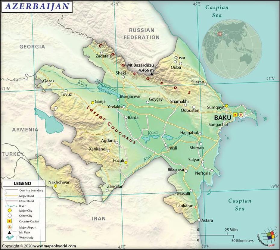 Azerbaijan Geography, Baku Azerbaijan  World, Key, Aşağı Göycəli, Azerbaijan