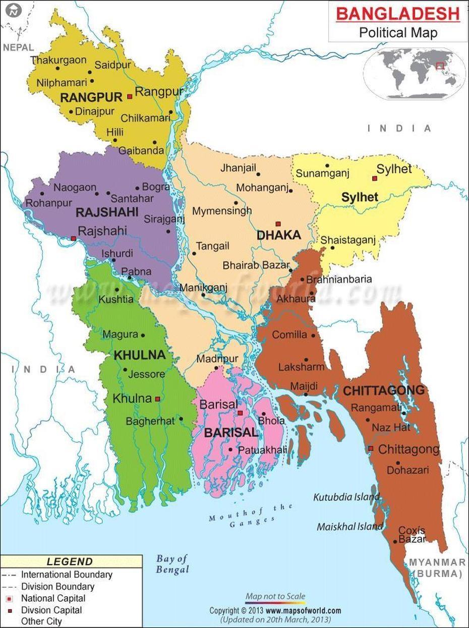 Bangladesh-Political-Map.Jpg – Map Pictures, Parsuram, Bangladesh, India- Bangladesh, Bangladesh Capital