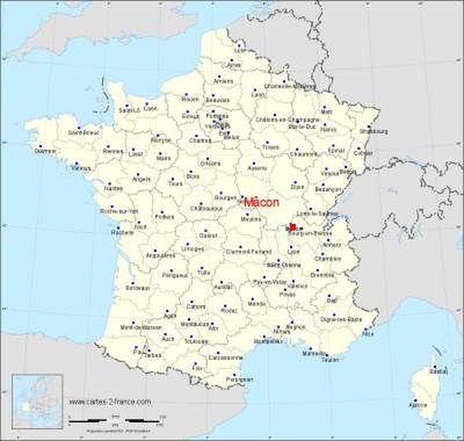 Carte De Macon, Mâcon, France, Metz France, Carte De France Villes