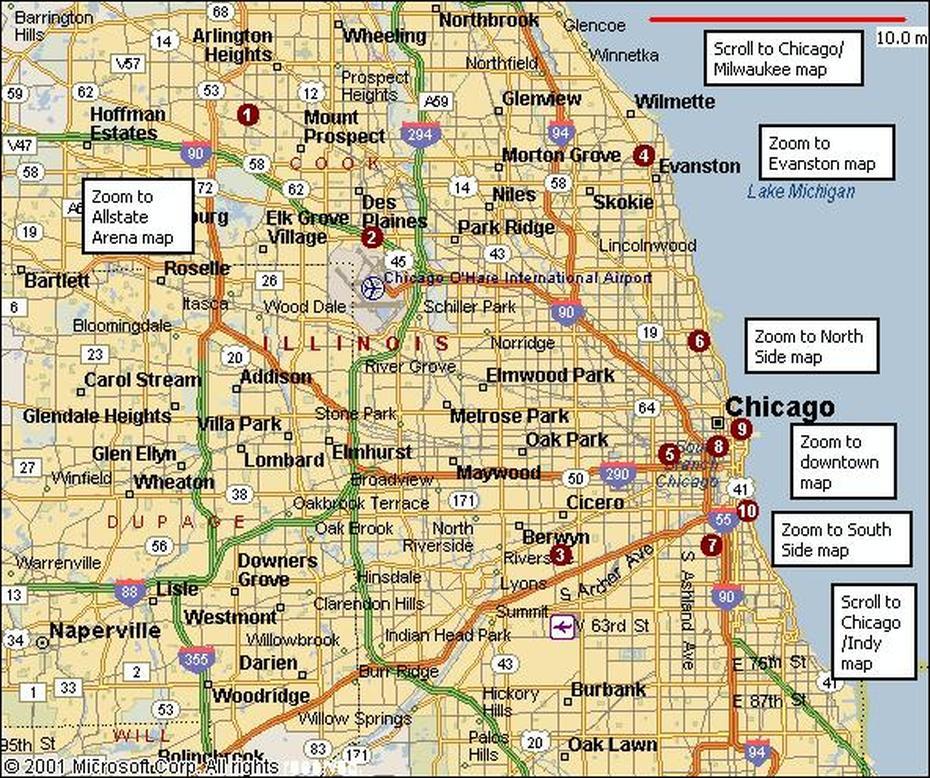 Chicago, Illinois Map, Chicago, United States, Chicago America, Chicago Area