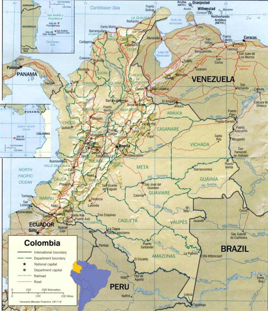 Colombia Map – Mapsof, Túquerres, Colombia, Deslizamiento  De Tierra, Samaniego Colombia