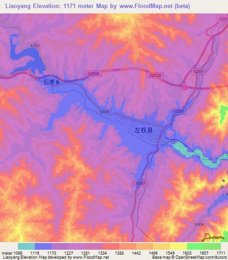 Elevation Of Liaoyang,China Elevation Map, Topography, Contour, Liaoyang, China, Beijing China World, Jinzhou Liaoning China