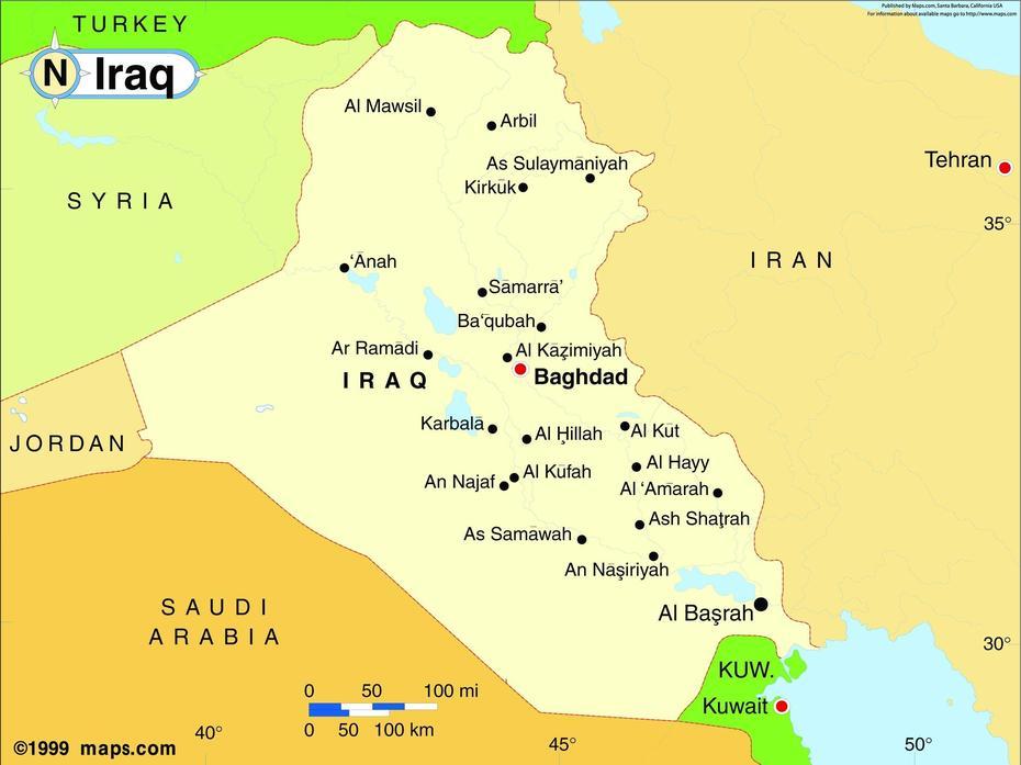 Iraq Base Wall Map | Maps, Al Hāshimīyah, Iraq, Mosul  Mosque, Al Asad Iraq