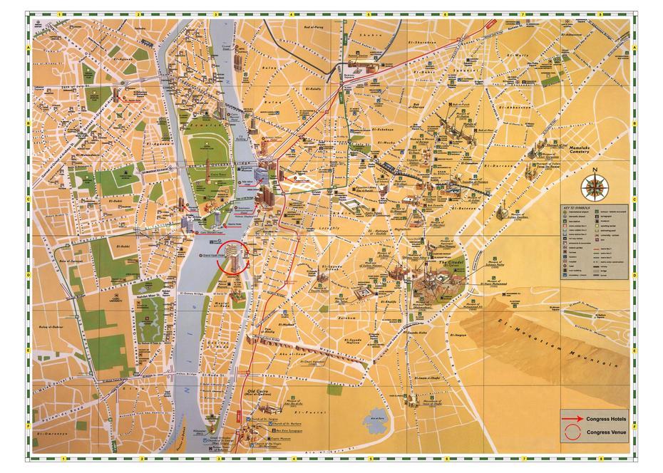 Large Detailed Tourist Map Of Cairo City. Cairo City Large Detailed …, Cairo, Egypt, Cairo Il, Aswan Egypt