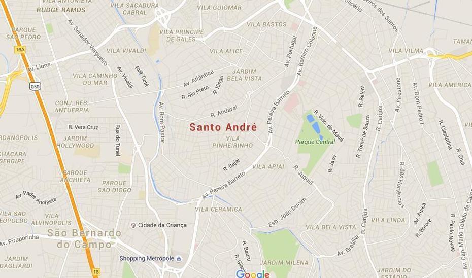 Map Of Santo Andre, Santo André, Brazil, Salomon  Andree, Andree Putman  Designs