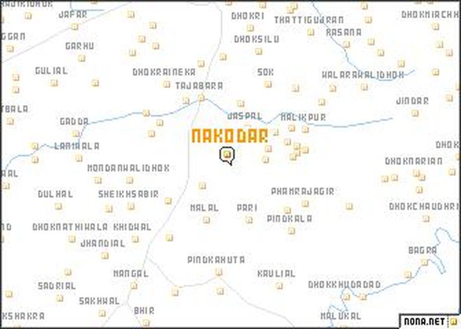 Nakodar (Pakistan) Map – Nona, Nakodar, India, Shankar  Pind, Dera Baba Murad  Shah