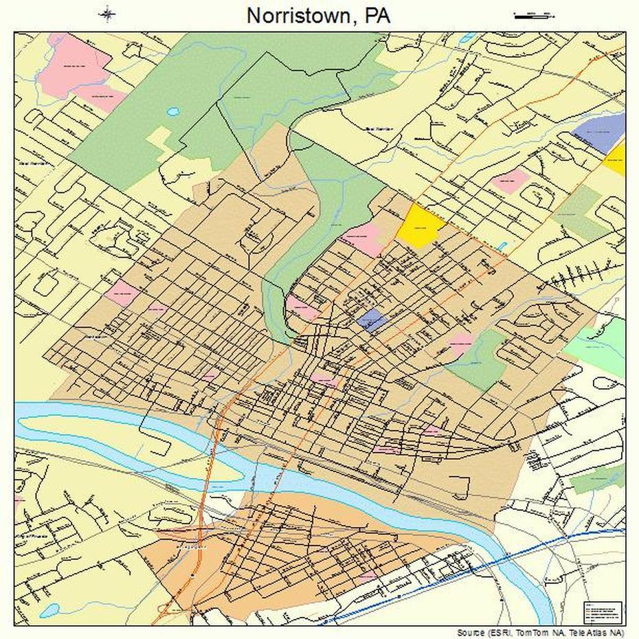 Norristown Pennsylvania Street Map 4254656, Norristown, United States, Milford Pennsylvania, Wellsboro Pa