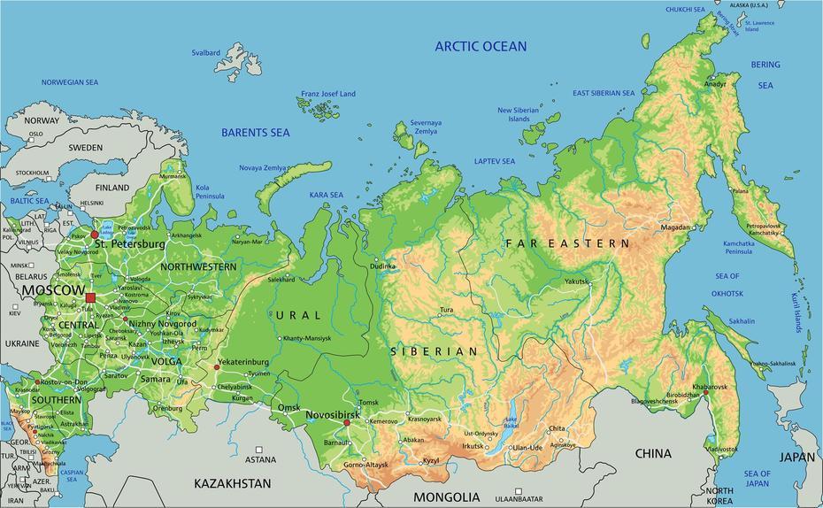 Of Russia Area, Russia  With Capital, Russia, Kolchugino, Russia