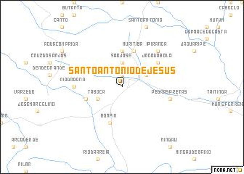 Santo Antonio De Jesus (Brazil) Map – Nona, Santo Antônio, Brazil, Where Is Santos Brazil, Santos City Brazil