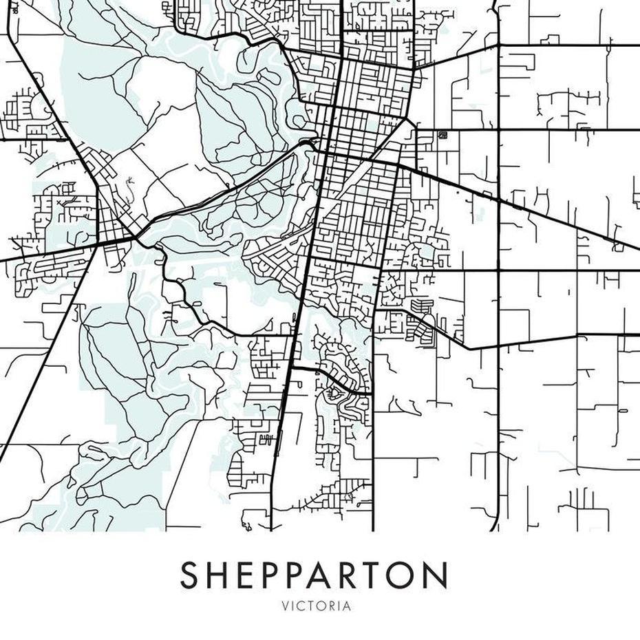 Shepparton Victoria Australia City Map Print Wall Art – Etsy Canada, Shepparton, Australia, Australia  Template, Nowra Australia