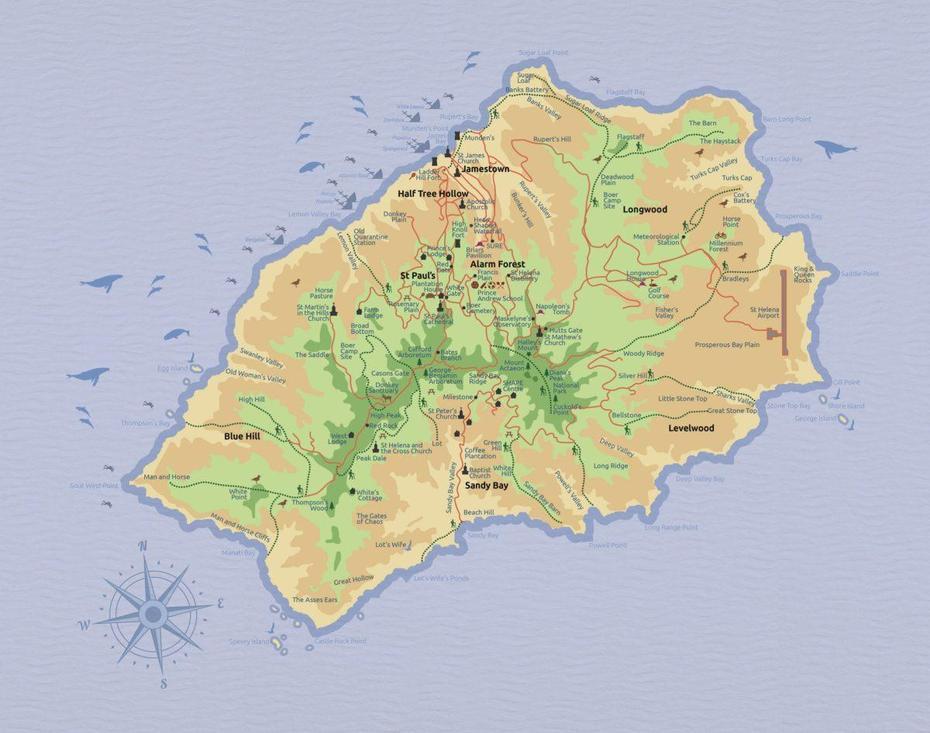 St Helena Tourist Map, Santa Helena, Brazil, Santa Elena Colombia, Santa Helena Sauvignon Blanc