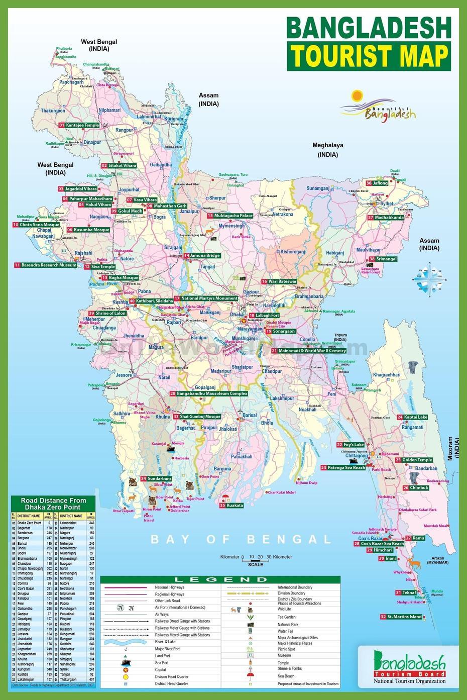 Tourist Map Of Bangladesh, Kishmat Dhanbāri, Bangladesh, Nepal, Bangladesh Flag