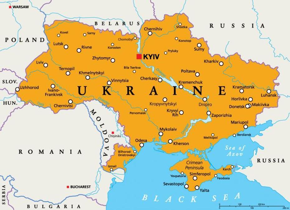 Ukraine Borders, Crimea, Microsoft, Yuzhnoukrainsk, Ukraine