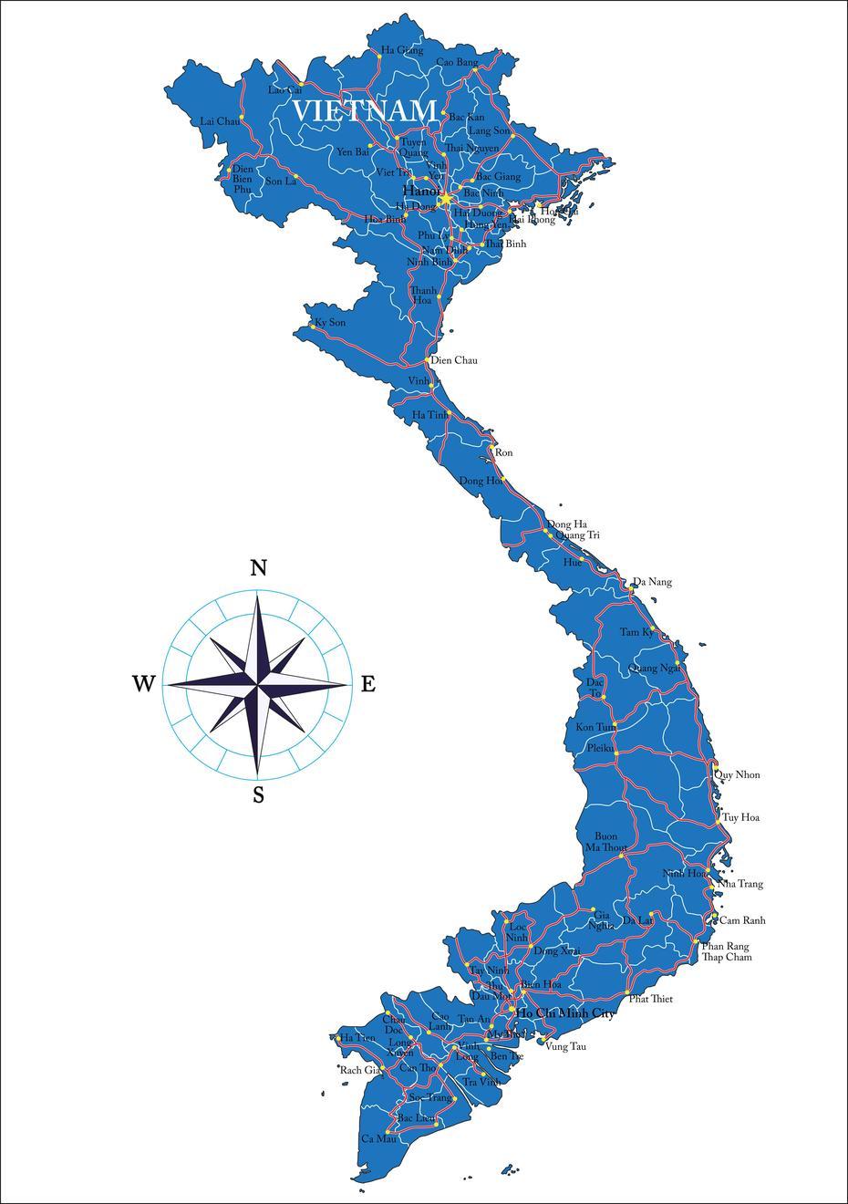 Vietnam Map – Motherland Travel, Thuận Tiến, Vietnam, Thuận Tiến, Vietnam