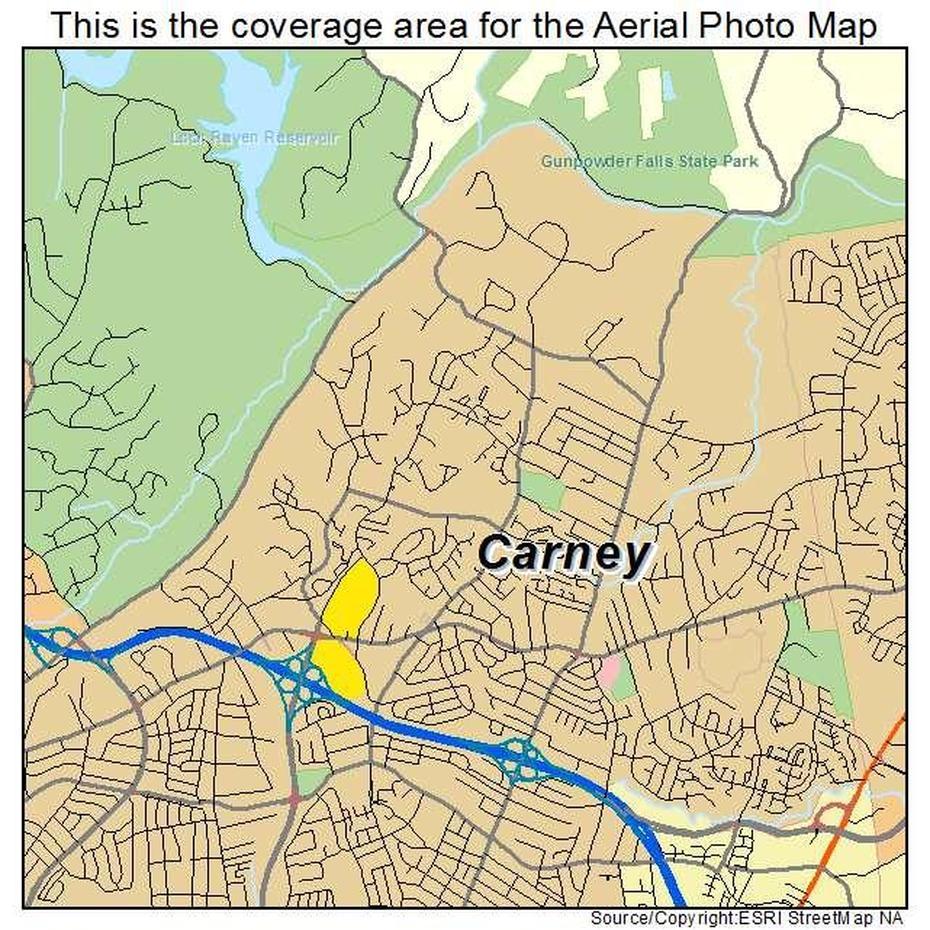 Aerial Photography Map Of Carney, Md Maryland, Carney, United States, West Point Area, Carney Mi