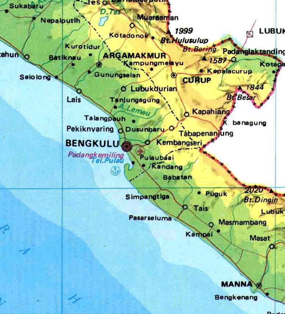 Amazing Indonesia: Bengkulu Province Map, Bengkulu, Indonesia, Kota Bengkulu, Bengkulu