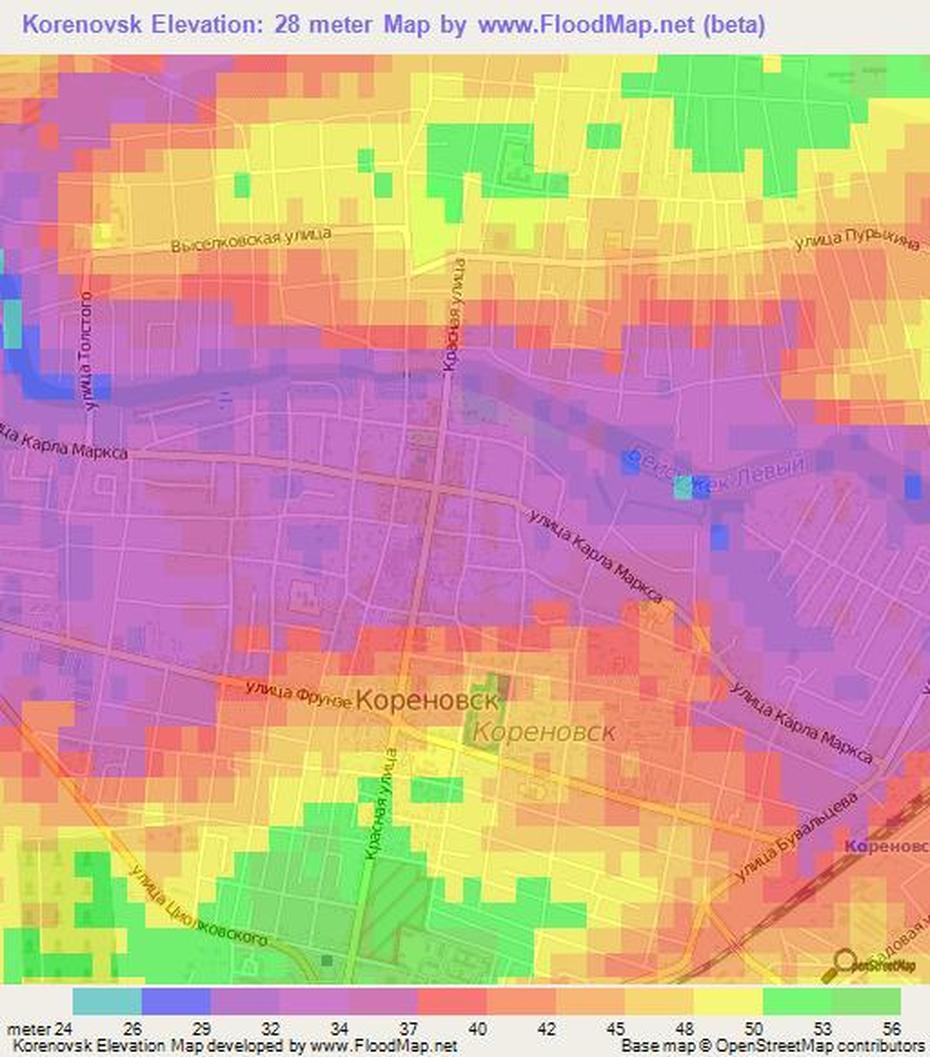 Elevation Of Korenovsk,Russia Elevation Map, Topography, Contour, Korenovsk, Russia, Russia City, White Russia