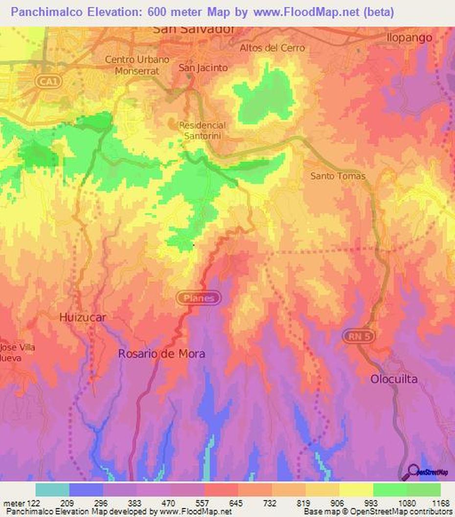 Elevation Of Panchimalco,El Salvador Elevation Map, Topography, Contour, Panchimalco, El Salvador, Pipil Tribe El Salvador, El Salvador Parade