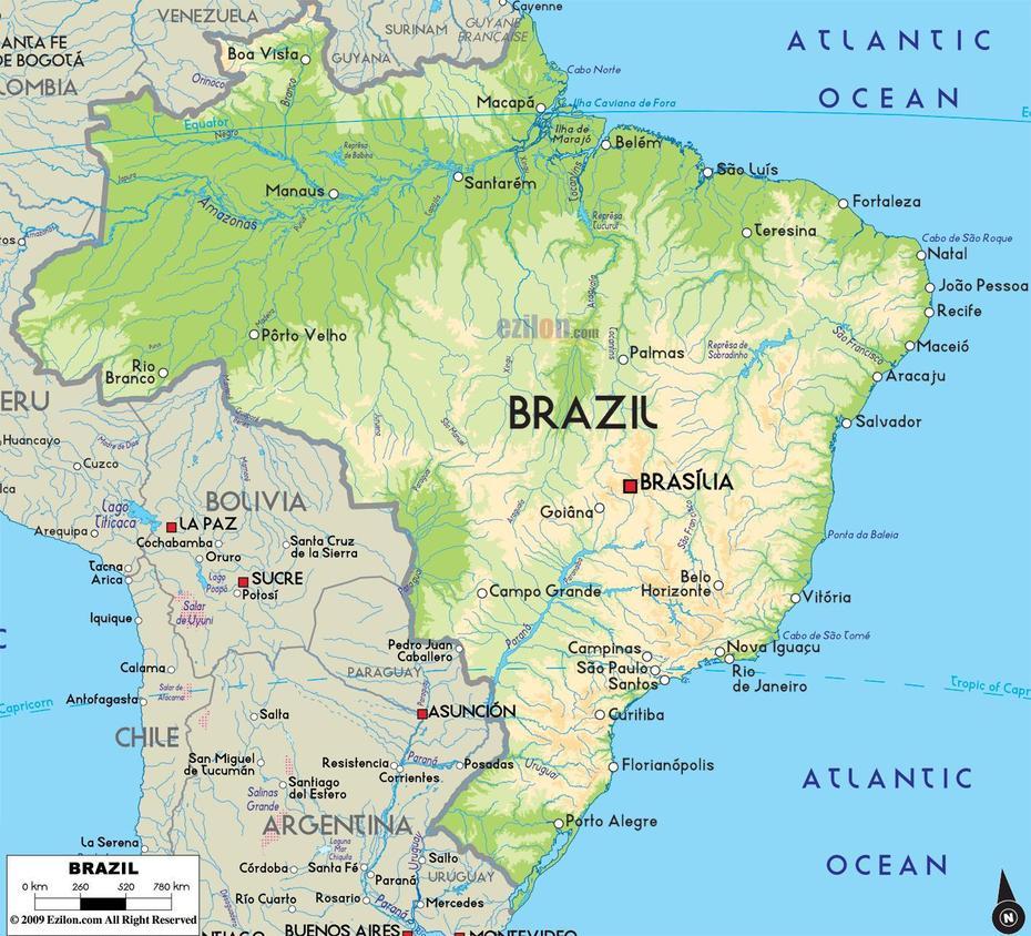 Karte Brazilija – Karte Brazilija (South America – Amerika),, Pojuca, Brazil, World, Brazil  Drawing