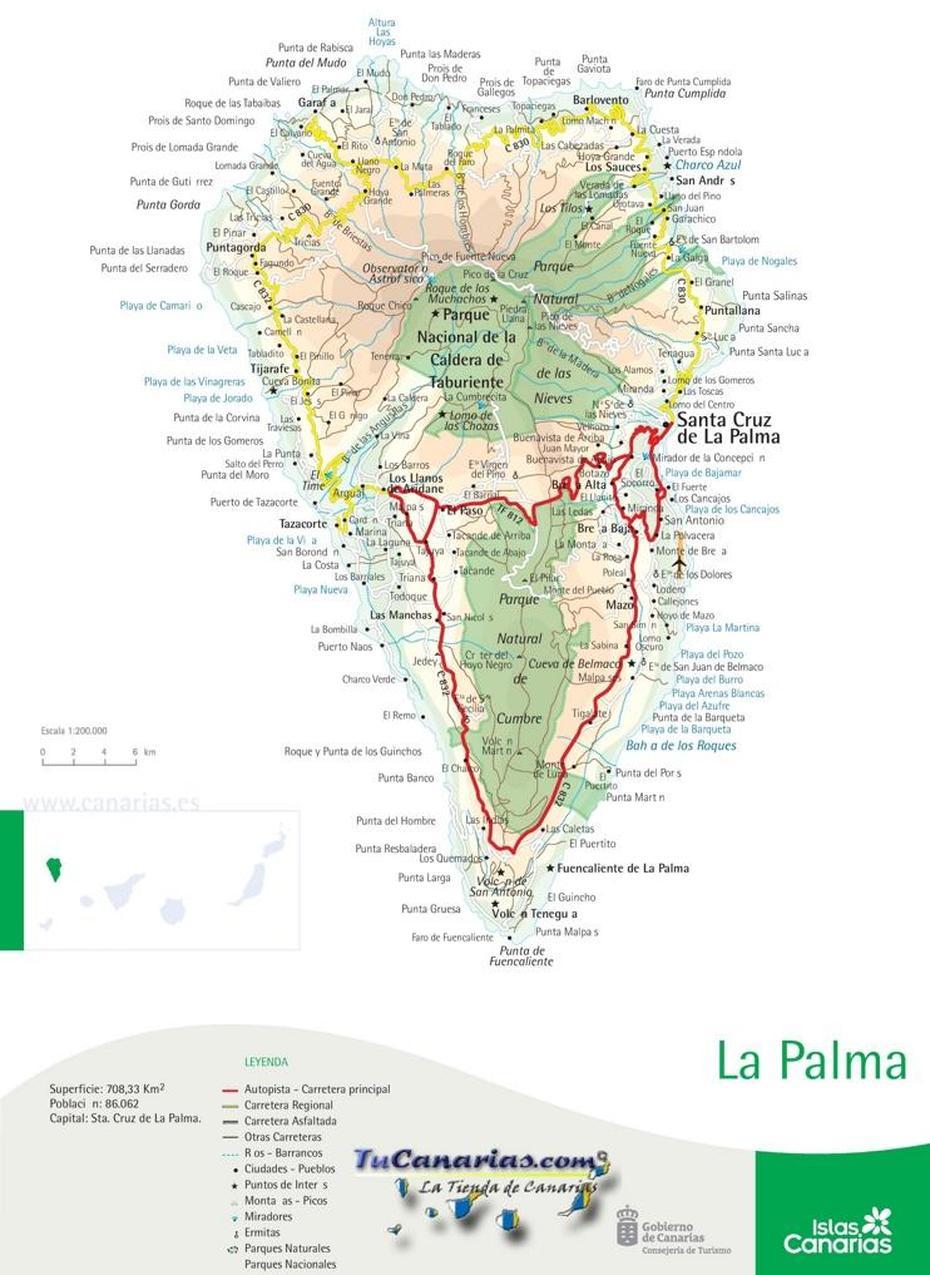 La Palma Road Map, La Palma, Cuba, La Palma Beaches, Palma Real Cubana