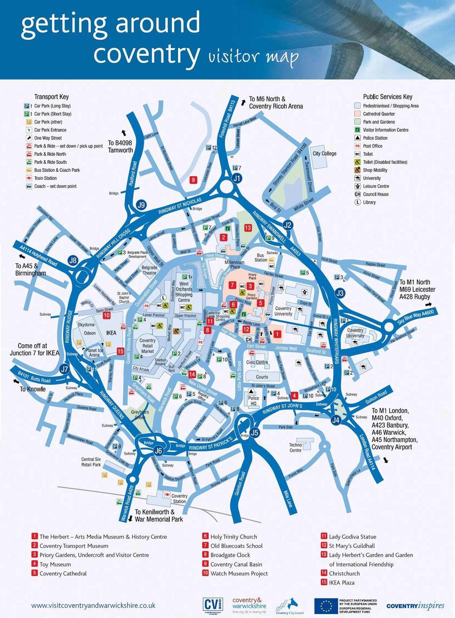 Large Coventry Maps For Free Download And Print | High-Resolution And …, Coventry, United Kingdom, Of Luton Area, Luton Uk