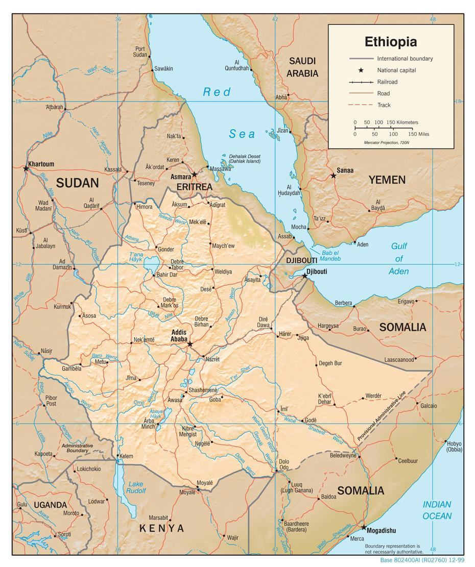 Large Political Map Of Ethiopia With Relief. Ethiopia Large Political …, Ērer Sātā, Ethiopia, Harar Ethiopia, Phorest